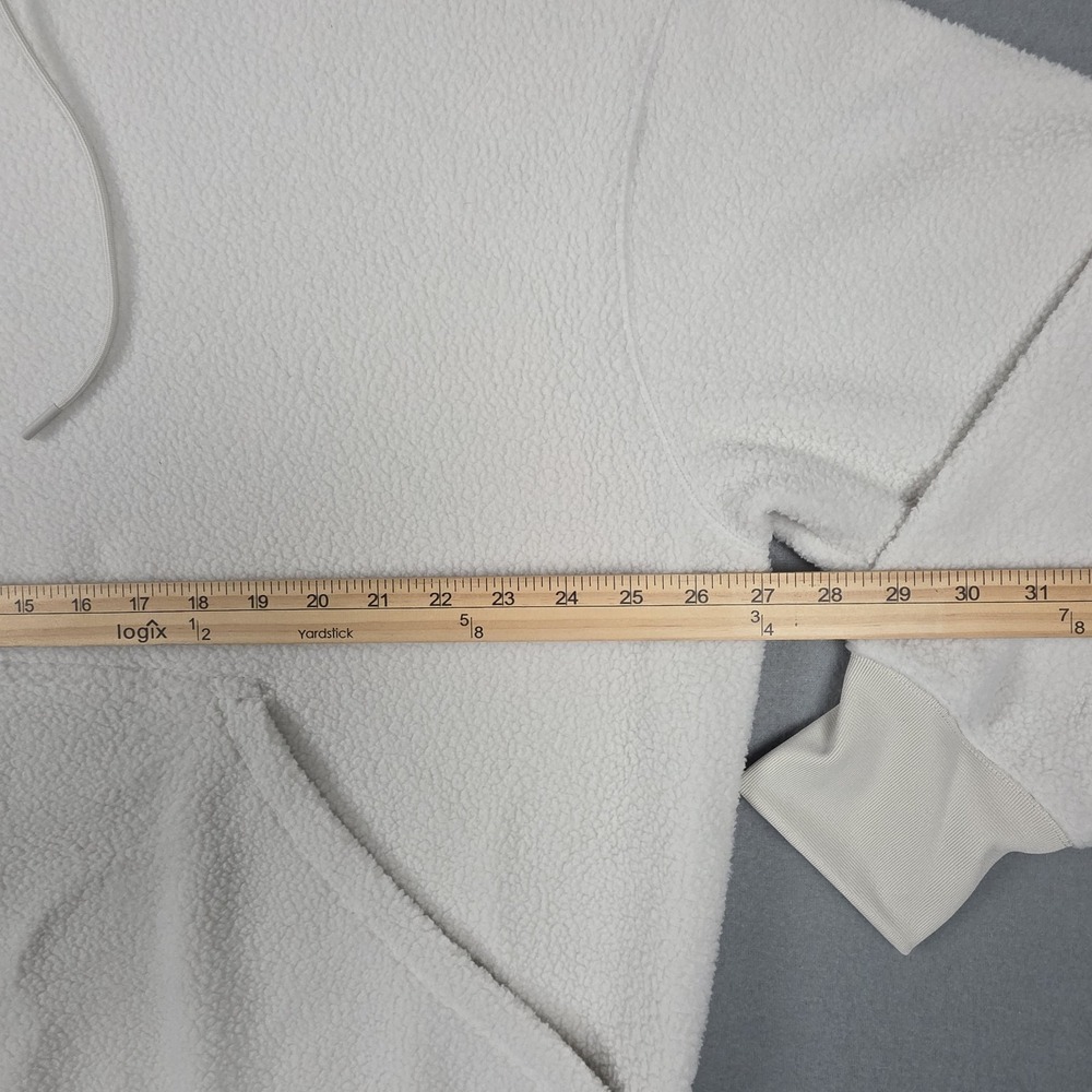 Nike Hoodie Women's Extra Large White Fleece Plush Oversized Sportswear Pullover - Picture 5 of 10